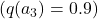 ( q(a_3) = 0.9 )